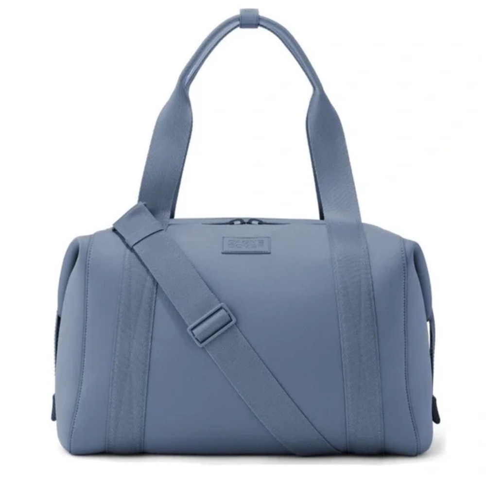 Dagne Dover Large Neoprene Carryall Duffle Bag NWT Ash Blue